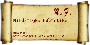 Mihályka Fürtike névjegykártya